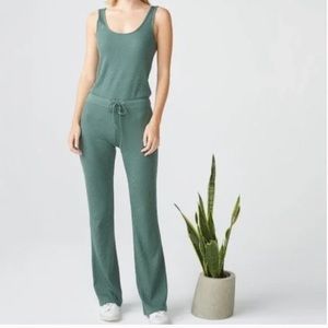 MONROW Rib Tank Jumpsuit Cactus Green S